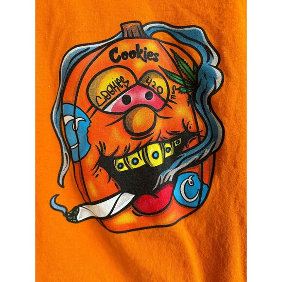 Cookies brand orange pumpkin pothead t-shirt men’s size medium - Picture 7 of 9